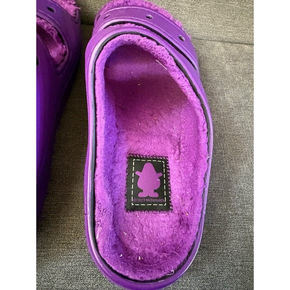 McDonald's x Crocs Grimace Cozzzy Sandals, Limited Edition Collaboration M8 W10 - Picture 4 of 6